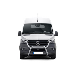 STAINLESS STEEL CENTER BULL BAR, Ø70, WITHOUT CROSSBAR. CE CERTIFIED