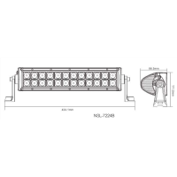 CREE LED Light Bar NSL-7224B-72W