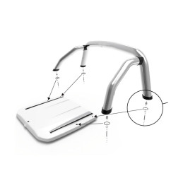 STAINLESS STEEL ROLL BAR FOR FLAT COVER - PROFORM SPORTLID V